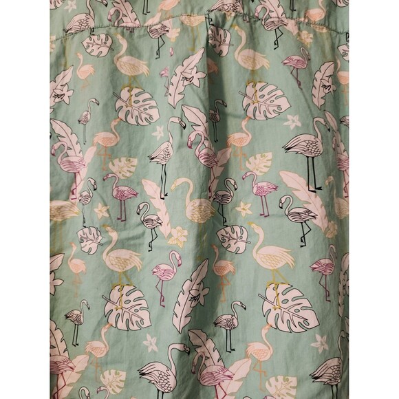 Charleston Threads flamingo palm leaf print short sleeve button down shirt sz L - Picture 5 of 5